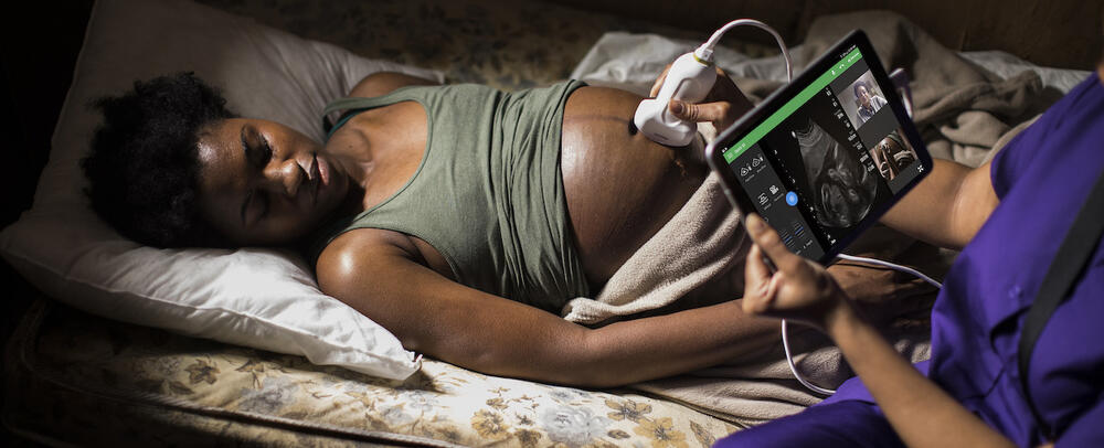 A pregnant woman received a health check-up. 