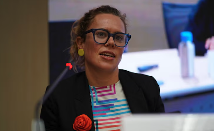 ​  Shiva Raj Adhikari, Vice Chair of Nepal’s National Planning Commission, described Nepal’s commitment to gender-responsive budgeting as a key strategy for preventing gender-based violence. © UN Women/Pathumporn Thongking ​