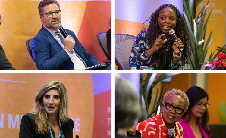 Panelists delivering remarks during the UN General Assembly side event on menopause-friendly workplace policies