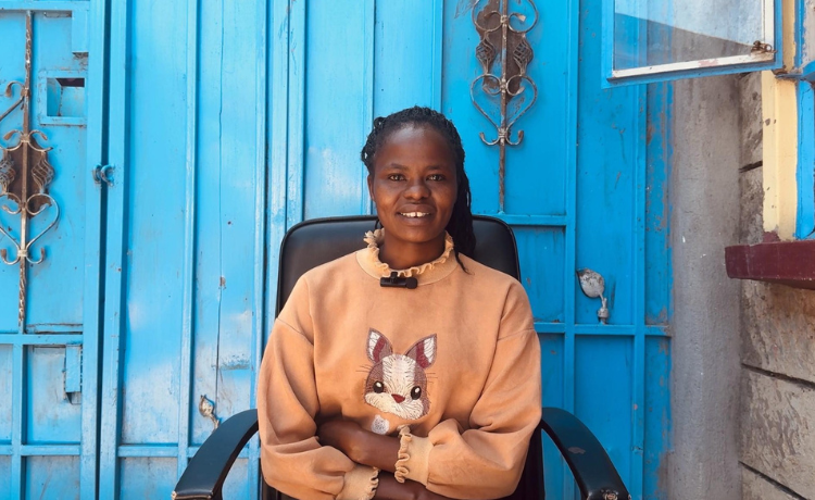 Esther Kulet, a survivor supported by UNFPA through Mission with a Vision, shares her journey as she prepares to graduate as a veterinarian. © UNFPA Kenya / Cyan Haribhai
