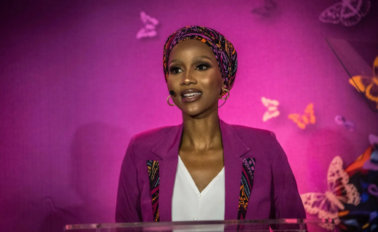Shudufhadzo Musida speaks at an event