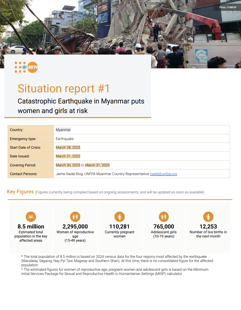 Myanmar Situation Report #1 - March 2025