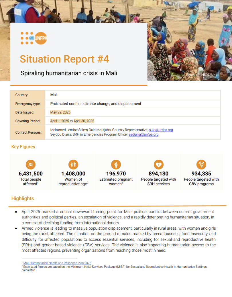 Mali Situation Report #4 - April 2025