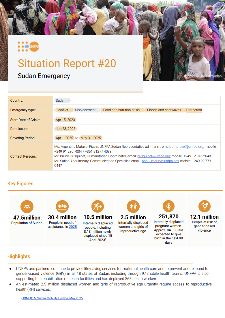 Sudan Situation Report #20 - May 2025