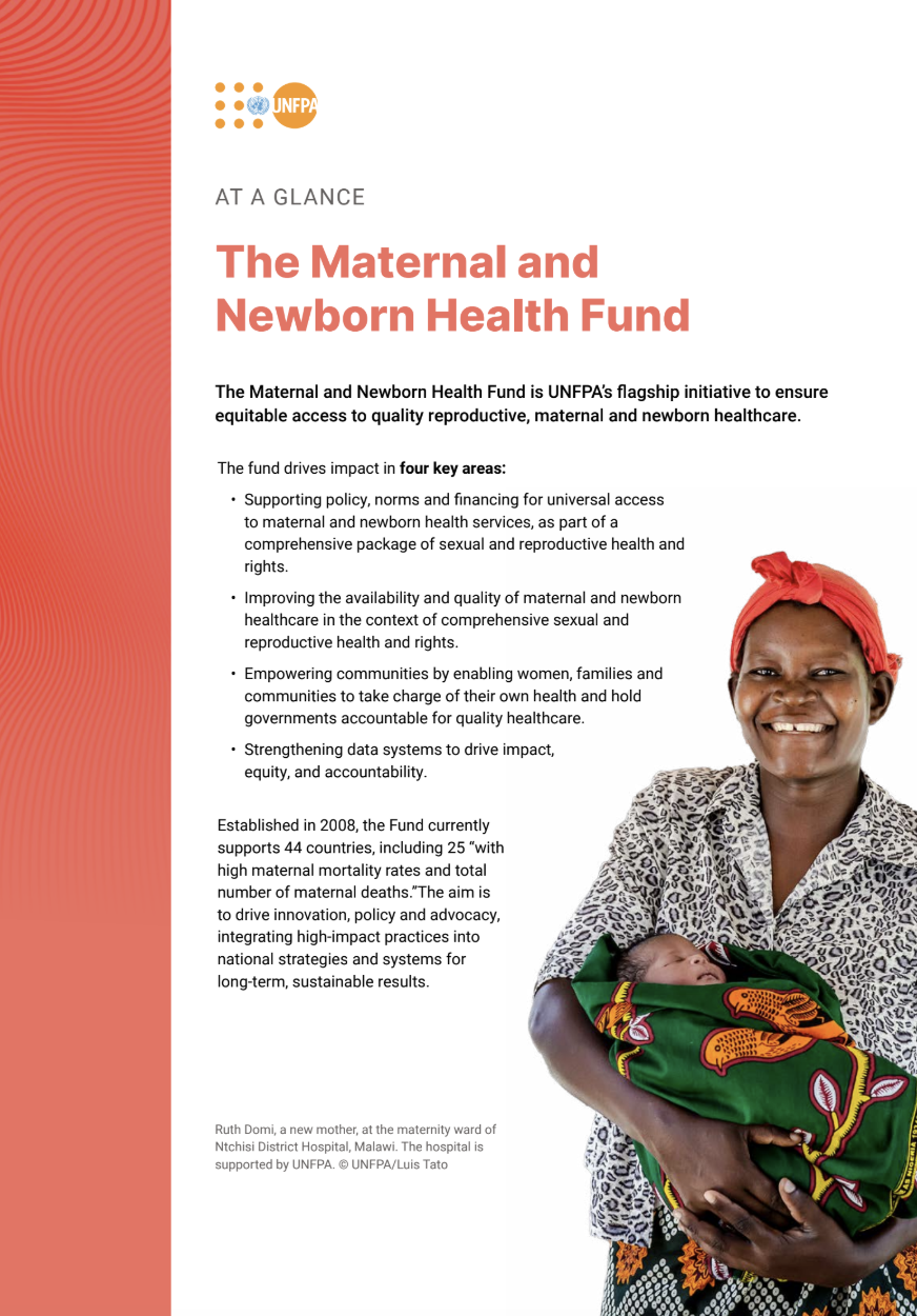 At a Glance – Maternal and Newborn Health Fund