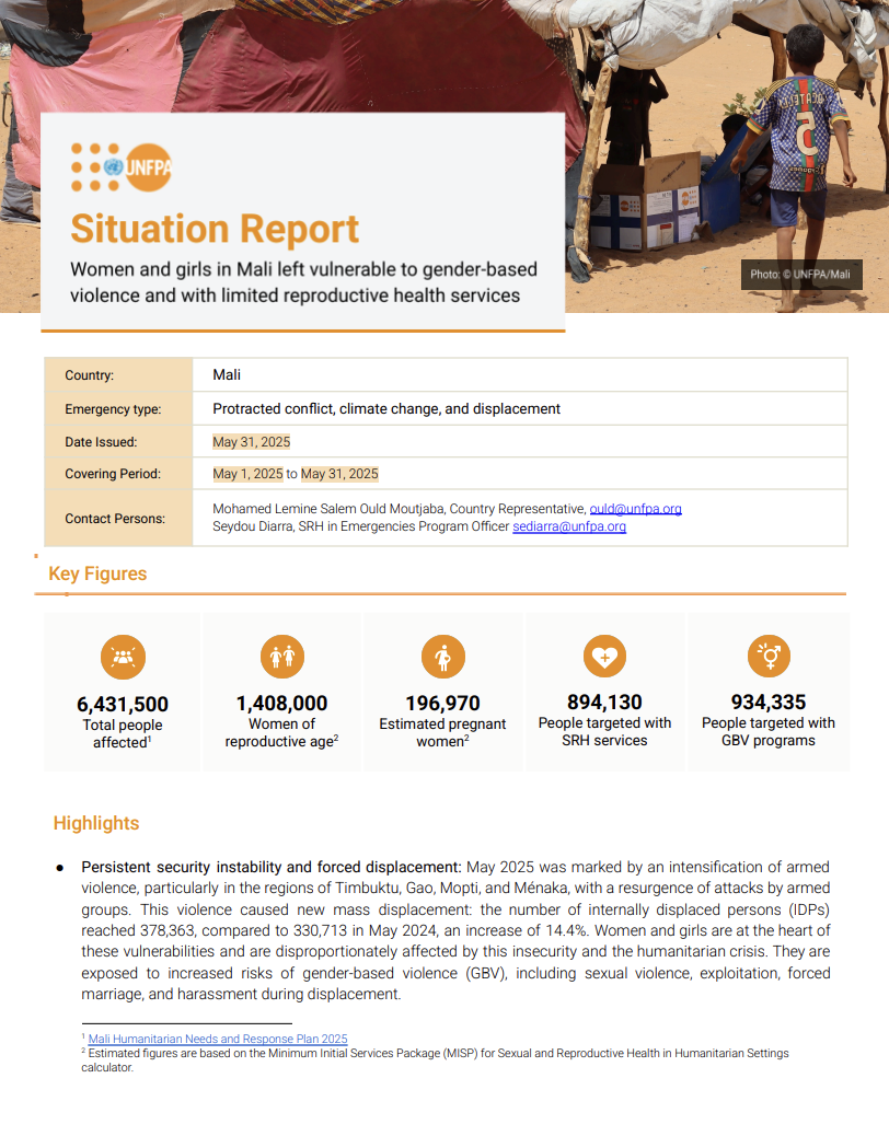 Mali Situation Report - May 2025