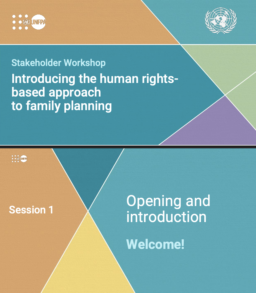 Workshop slides: Human rights-based approach to family planning