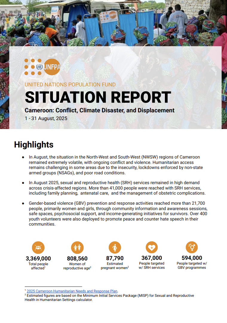 Cameroon Situation Report - August 2025