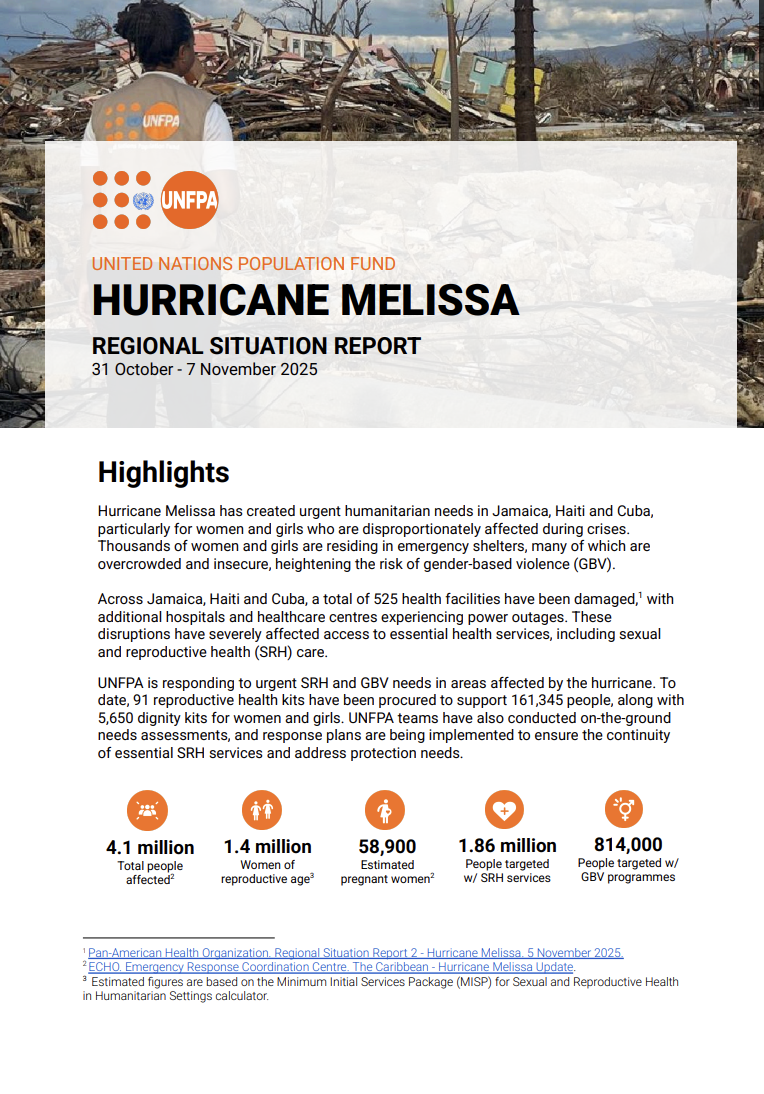 Hurricane Melissa Situation Report (31 October - 7 November 2025)