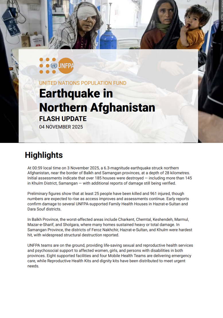 Flash Update on the Earthquake in Northern Afghanistan (November 4, 2025)