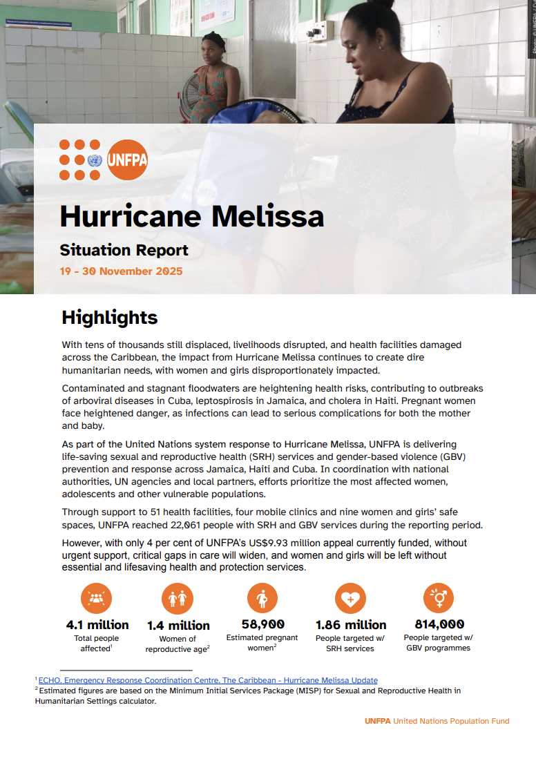 Hurricane Melissa Situation Report (19 – 30 November 2025)