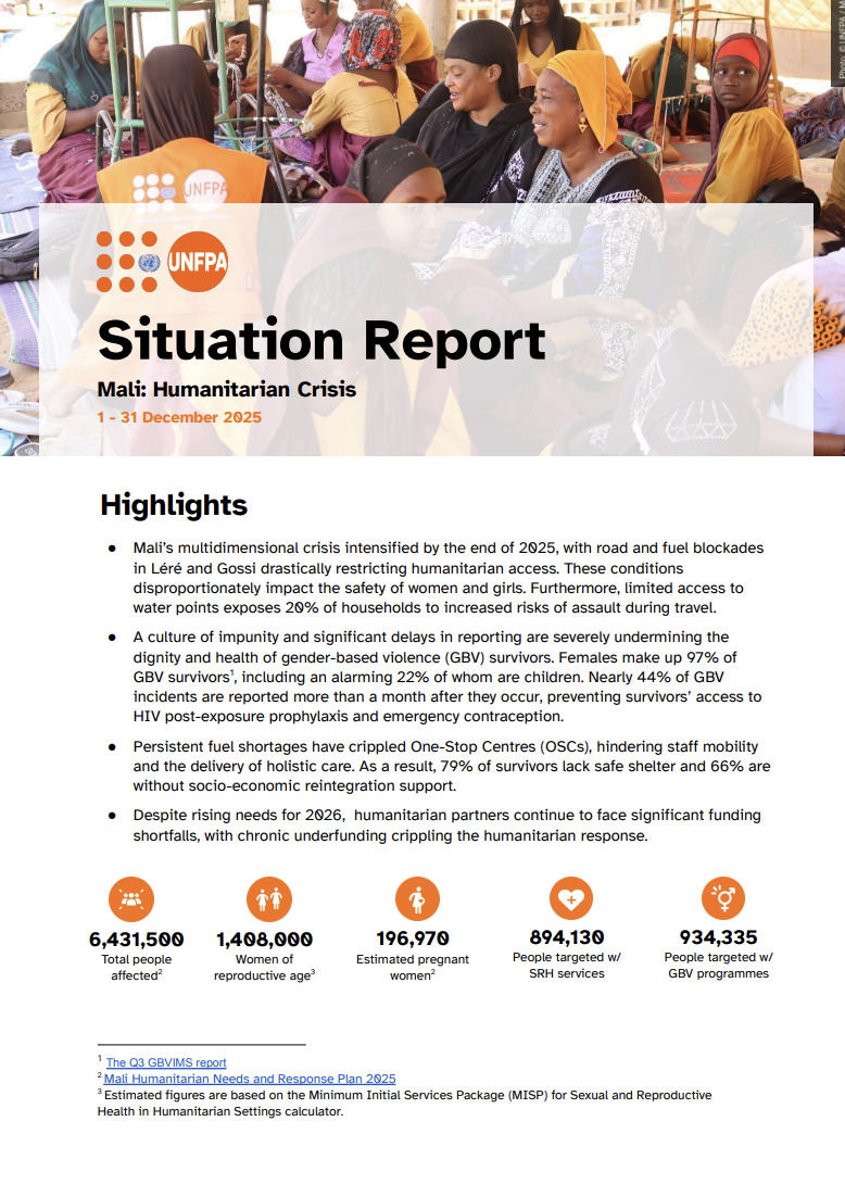 Situation Report on the Crisis in Mali - December 2025