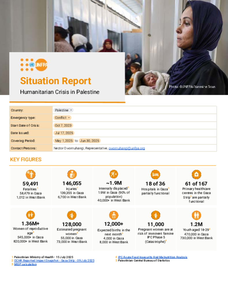 Situation Report on the Crisis in the Occupied Palestinian Territory -May/June 2025