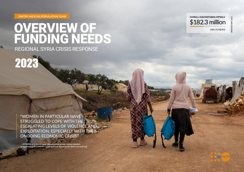 UNFPA Overview of Funding Needs for the Regional Syria Crisis Response