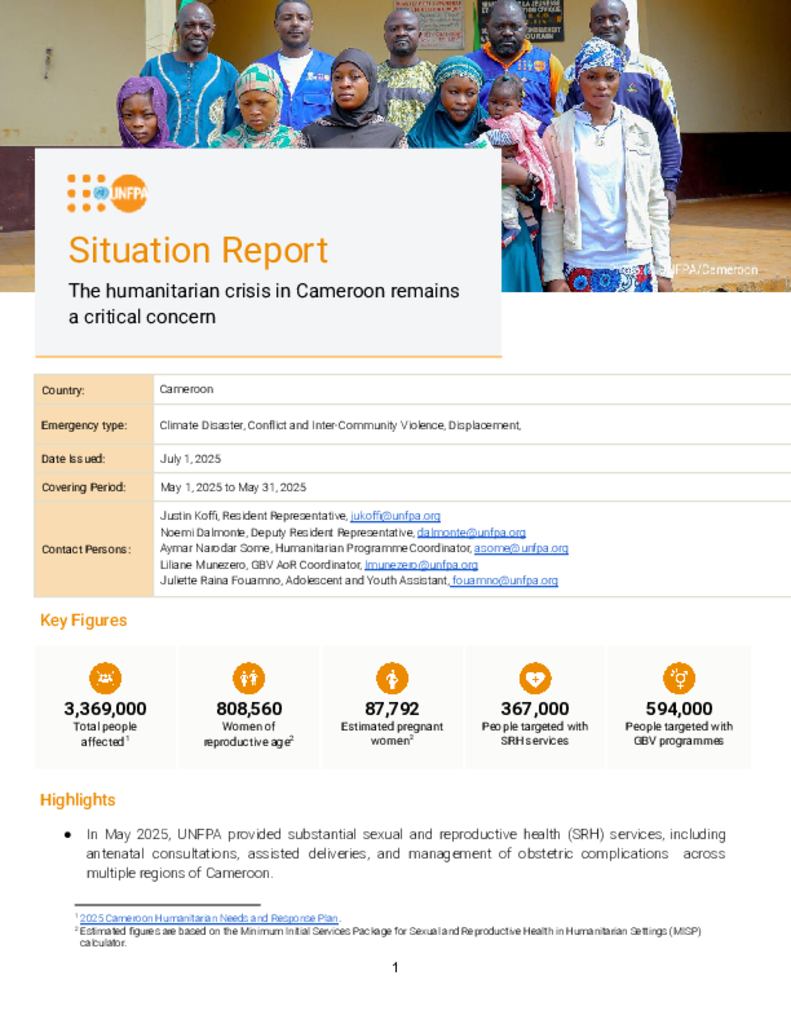 Cameroon Situation Report #32 - May 2025