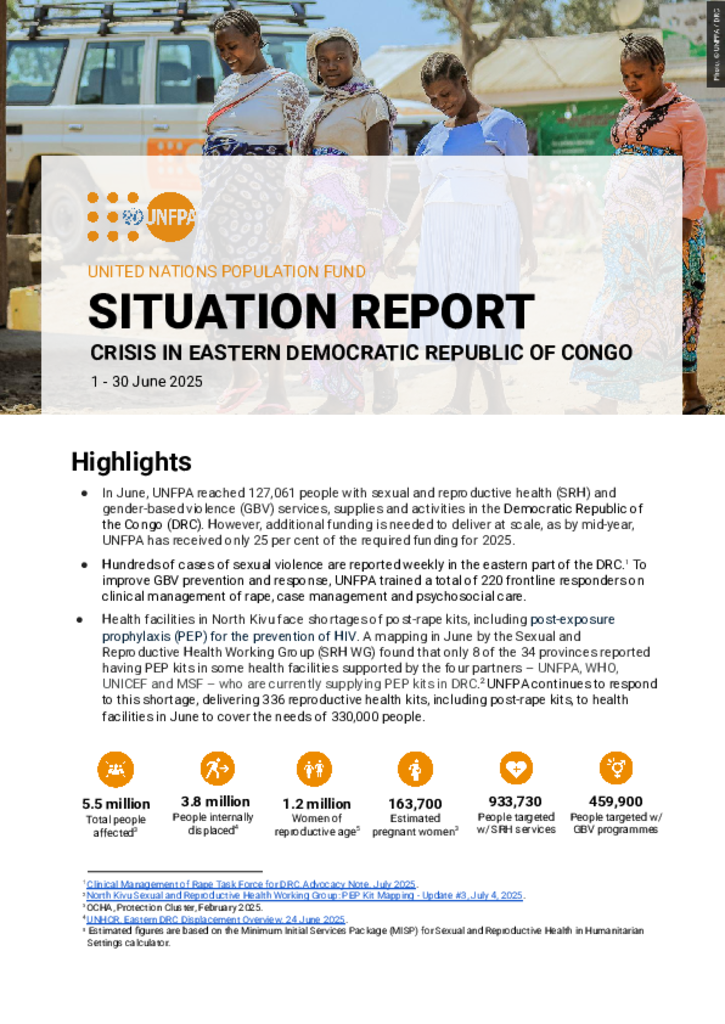 Democratic Republic of Congo Situation Report – June 2025 