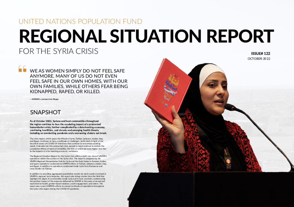 UNFPA Regional Situation Report For the Syria Crisis — October 2022