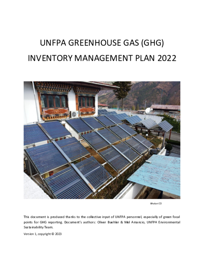 Greenhouse Gas Inventory Management Plan (IMP) 2022