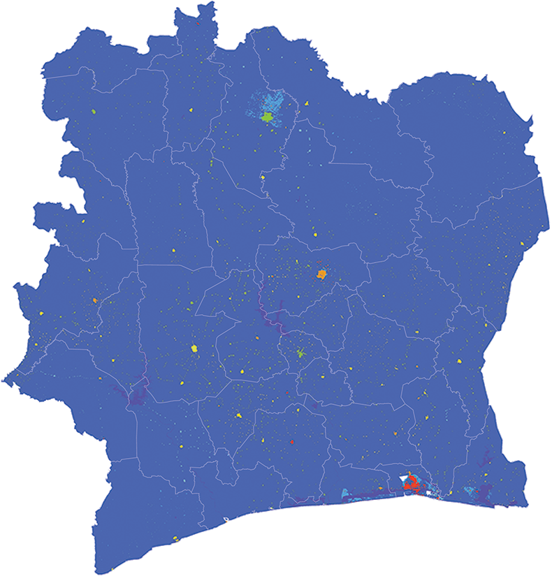 Côte d'Ivoire - Number and distribution of pregnancies (2012) Côte d'Ivoire - Number and distribution of pregnancies (2012)