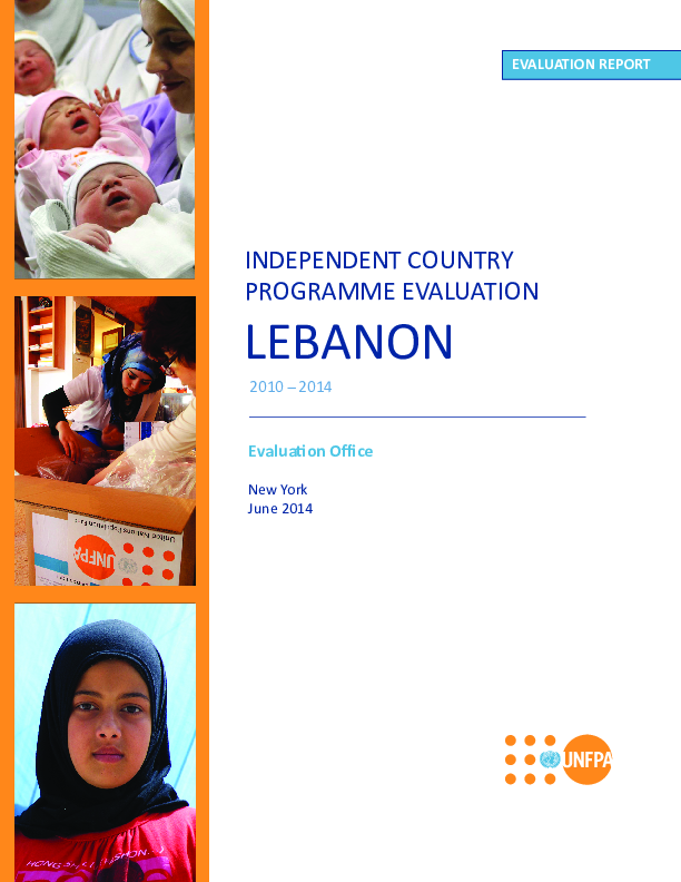 Lebanon Country Programme Evaluation Lebanon Country Programme Evaluation