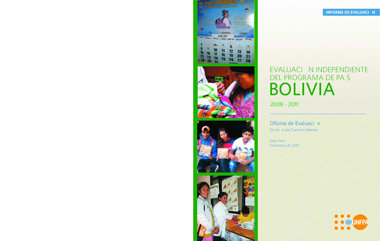 Bolivia Country Programme Evaluation Bolivia Country Programme Evaluation
