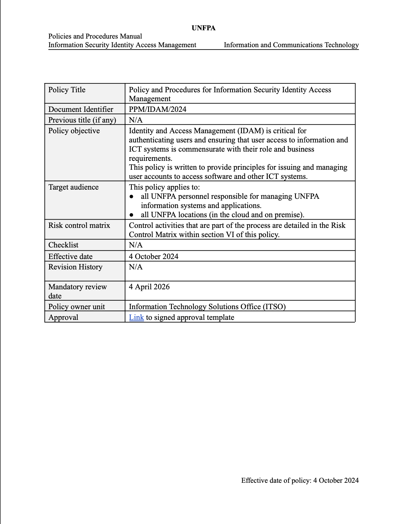 Policy and Procedures for Information Security Identity Access Management Policy and Procedures for Information Security Identity Access Management
