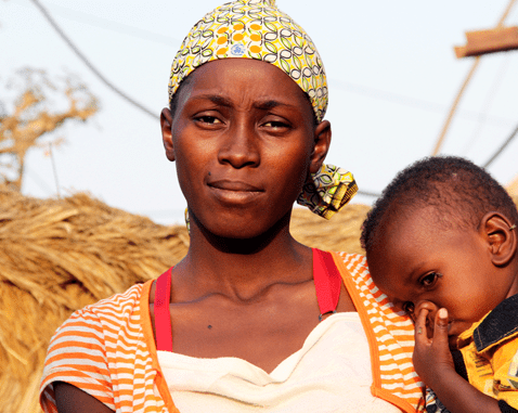 Mother and child in Niger A young mother and her son.