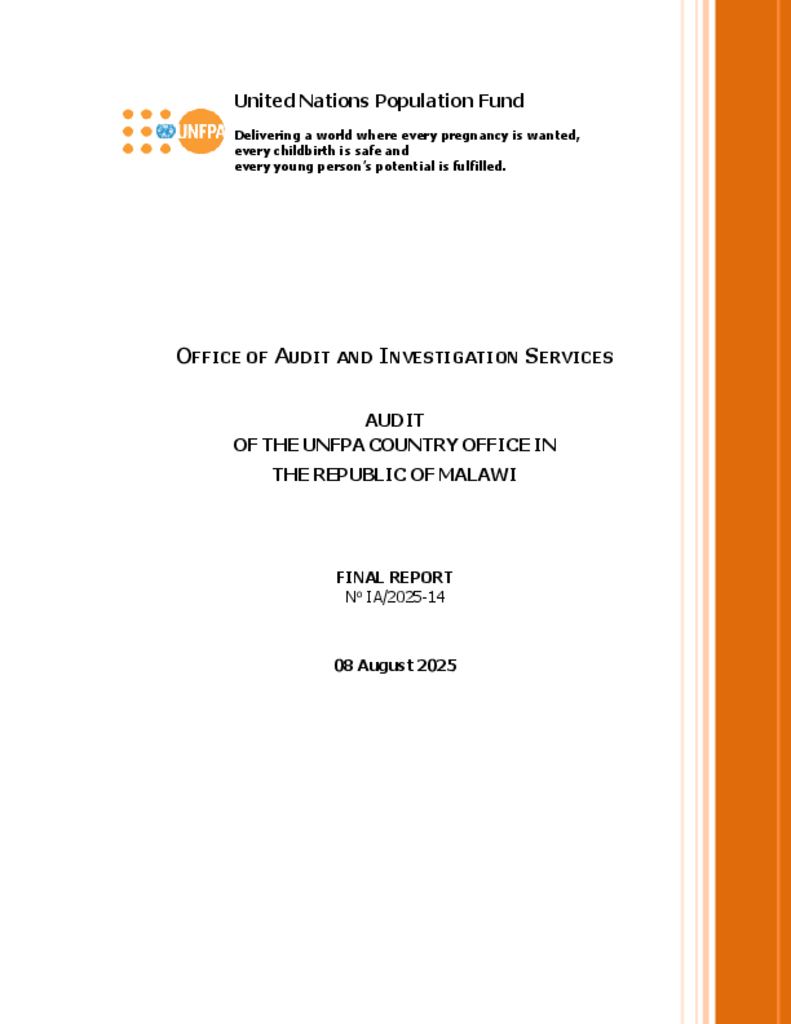 Audit of the UNFPA Country Office in Malawi