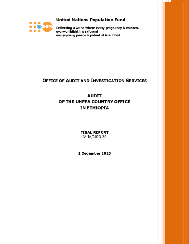 Audit of the UNFPA Country Office in Ethiopia