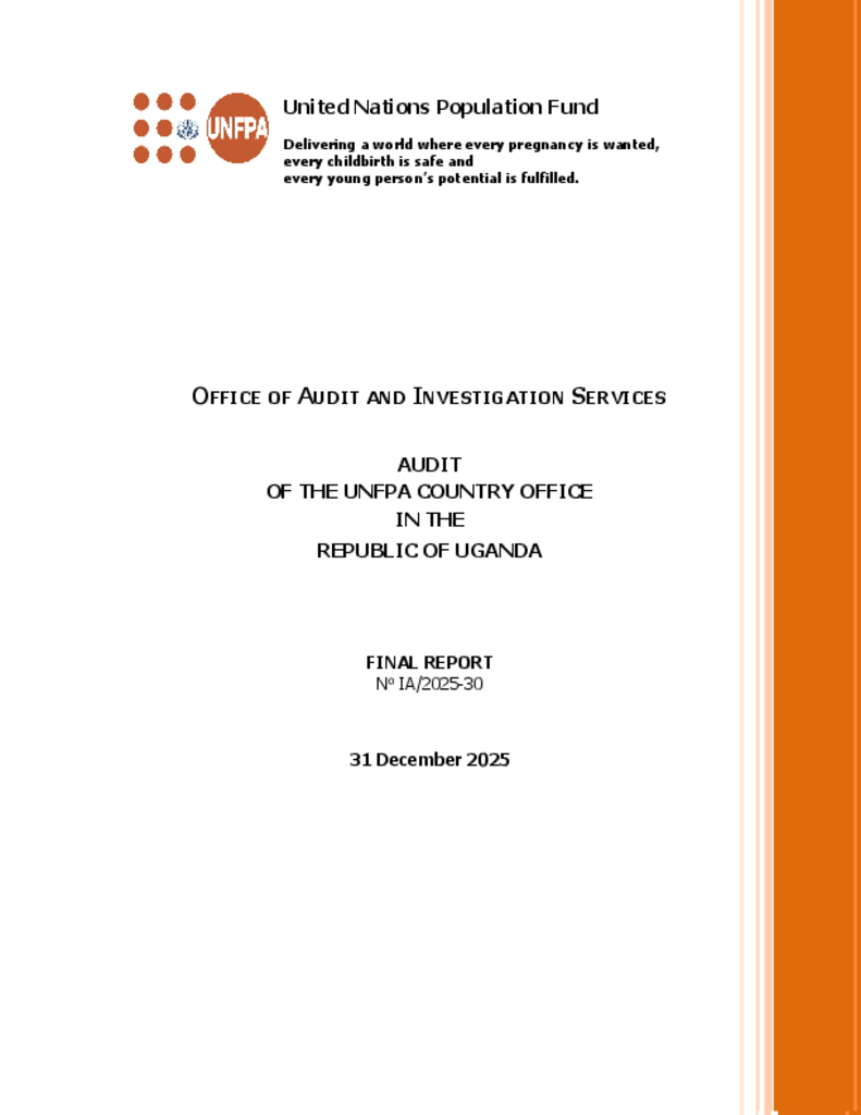 Audit of the UNFPA Country Office in Uganda