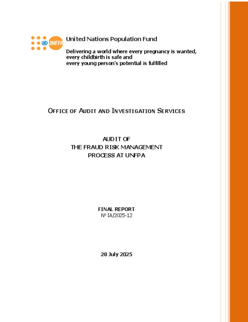 Audit of the Fraud Risk Management at UNFPA