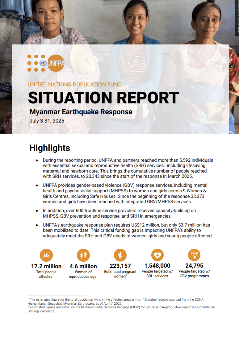 Myanmar Situation Report - July 2025