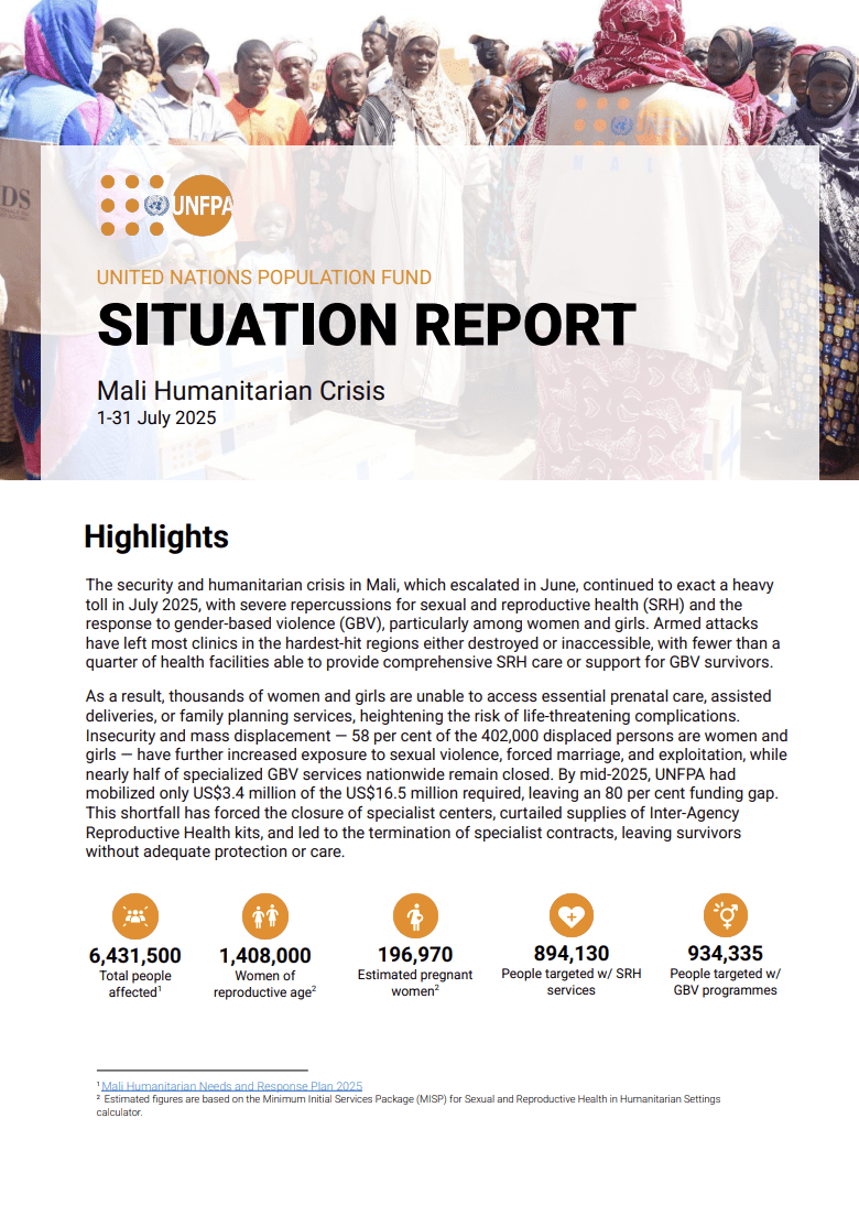 Mali Situation Report - July 2025