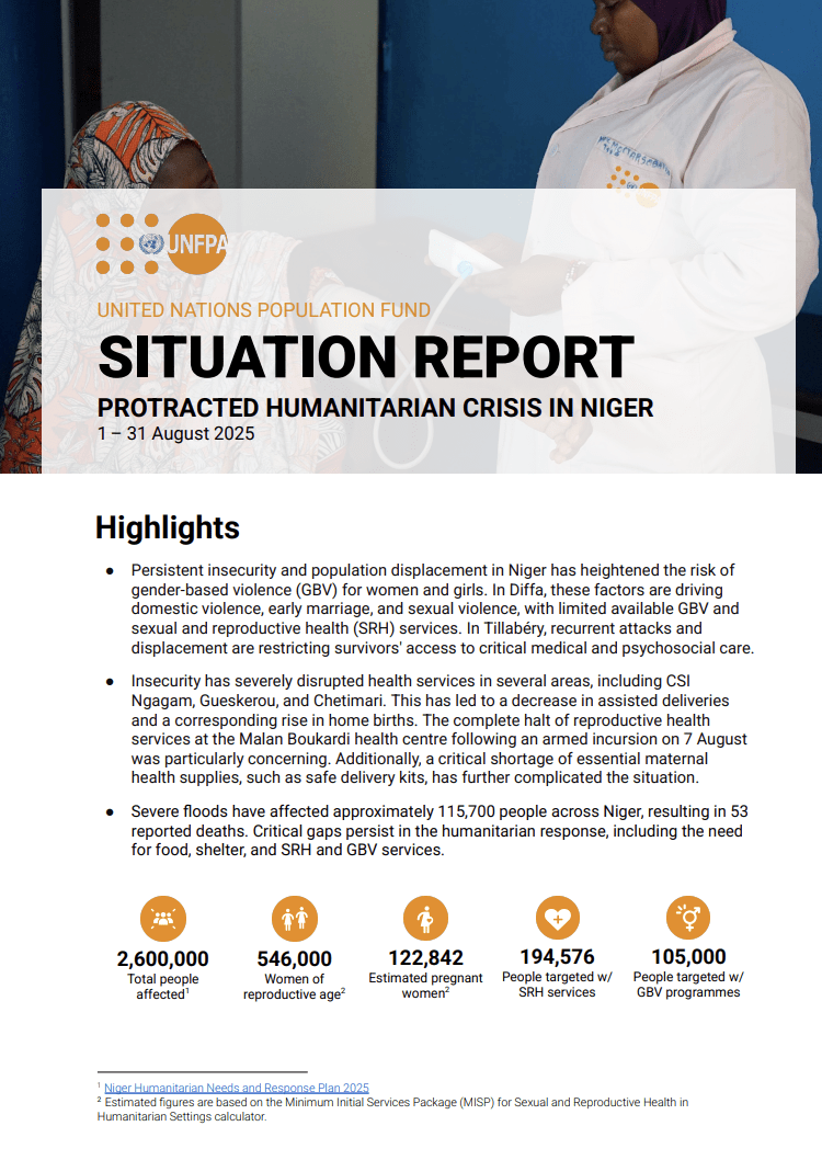  Niger Situation Report – August 2025