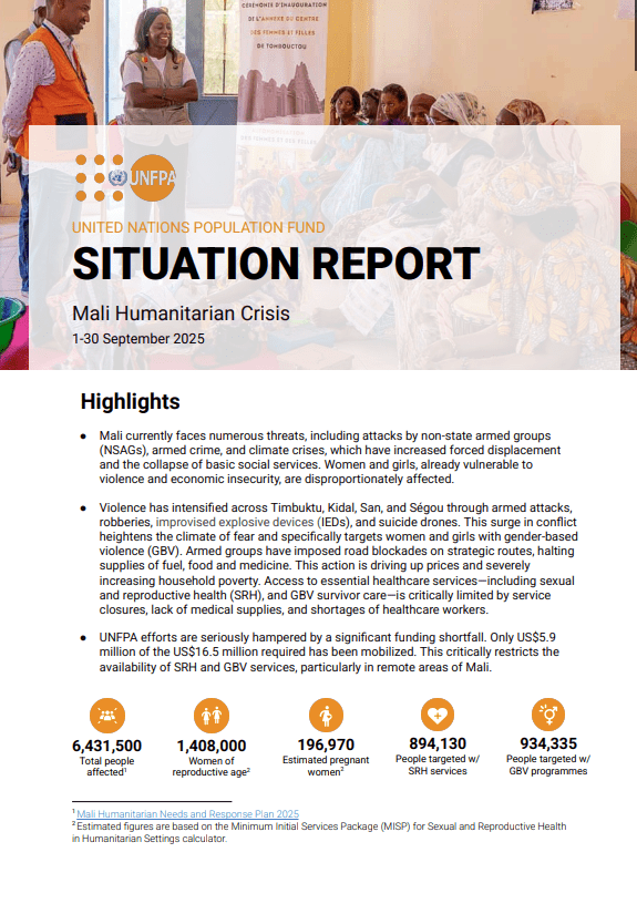 Mali Situation Report - September 2025