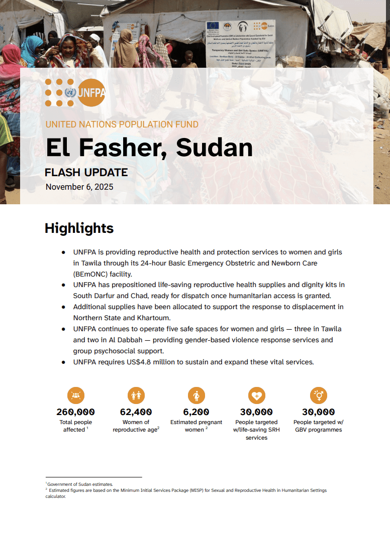 Flash Update on the Crisis in El Fasher, Sudan (November 6, 2025) 