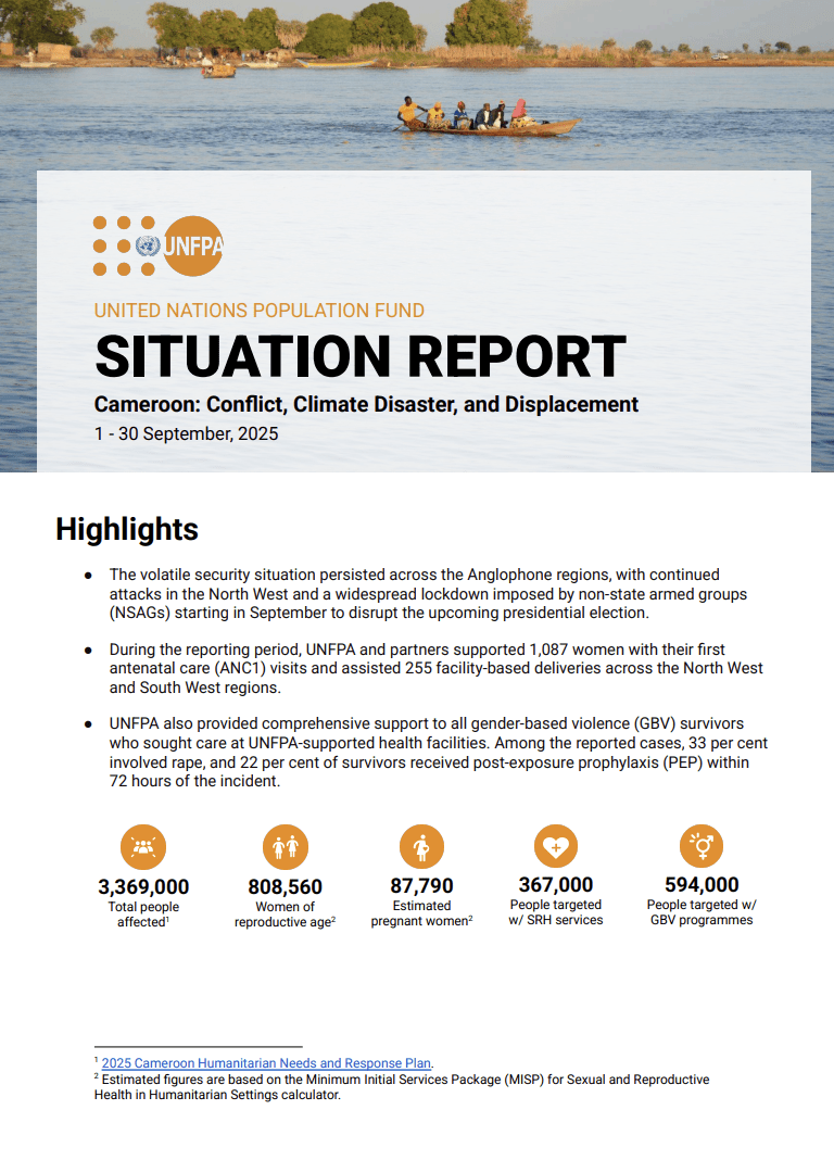 Cameroon Situation Report - September 2025