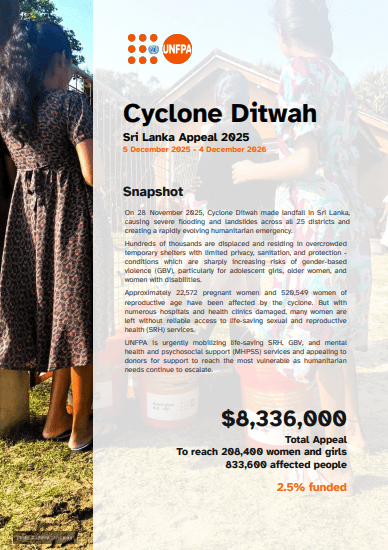 UNFPA Sri Lanka Cyclone Ditwah Appeal