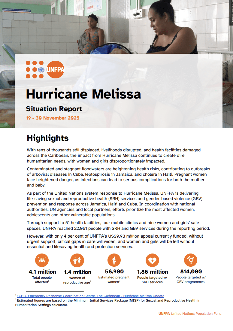 Hurricane Melissa Situation Report (19 – 30 November 2025)