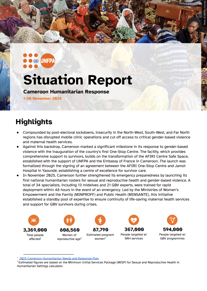 Situation Report on the Crisis in Cameroon - November 2025