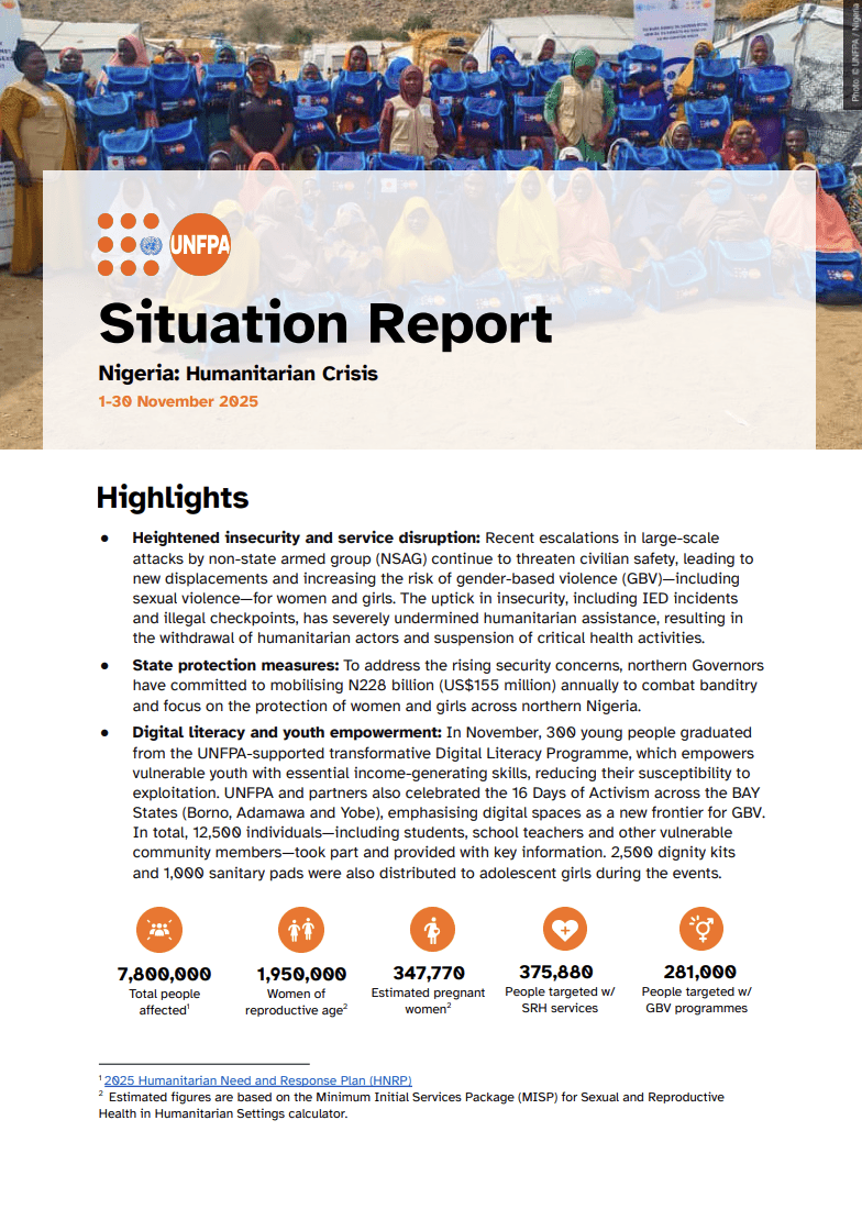 Situation Report on the Crisis in Nigeria - November 2025