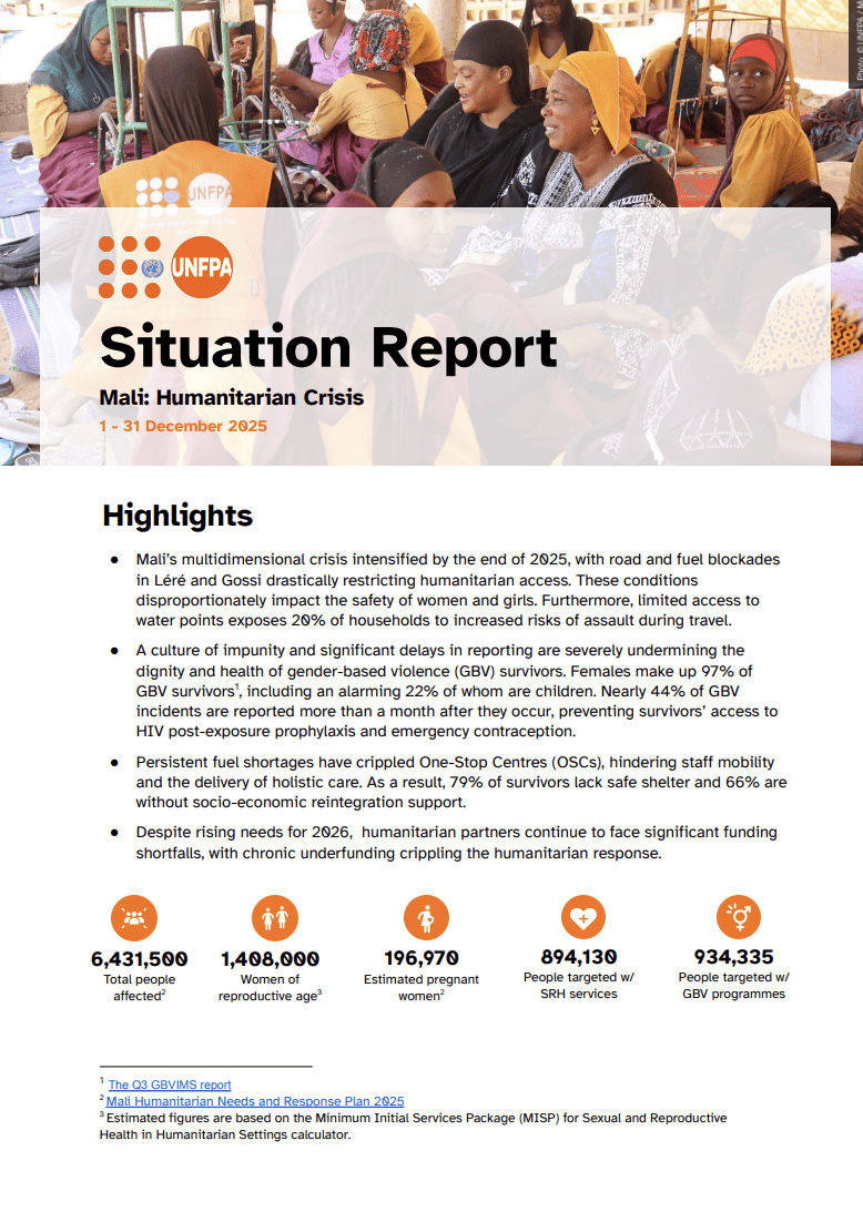 Situation Report on the Crisis in Mali - December 2025