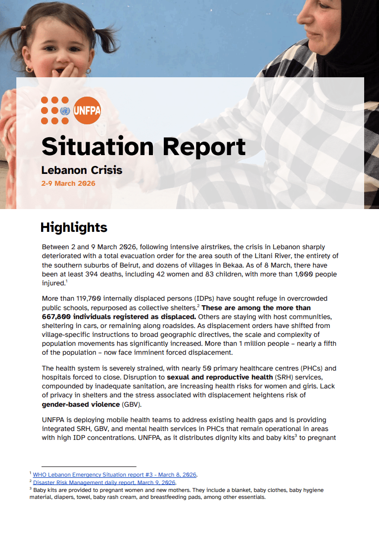 Situation Report on the Crisis in Lebanon (2-9 March 2026)