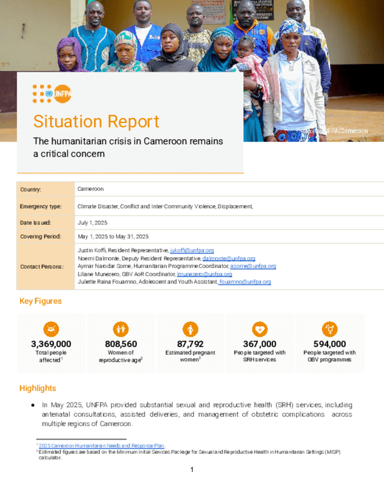 Cameroon Situation Report #32 - May 2025