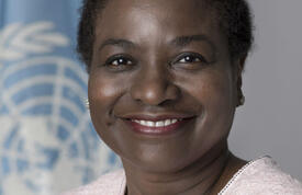 On 3 October 2017, United Nations Secretary-General António Guterres appointed Dr. Natalia Kanem Executive Director of UNFPA, the United Nations Population Fund.  © UN Photo/Mark Garten
