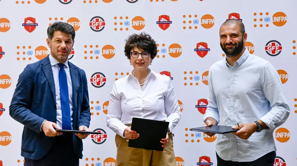 Cooperation among the UNFPA, Georgian Football Federation and "Locomitive…