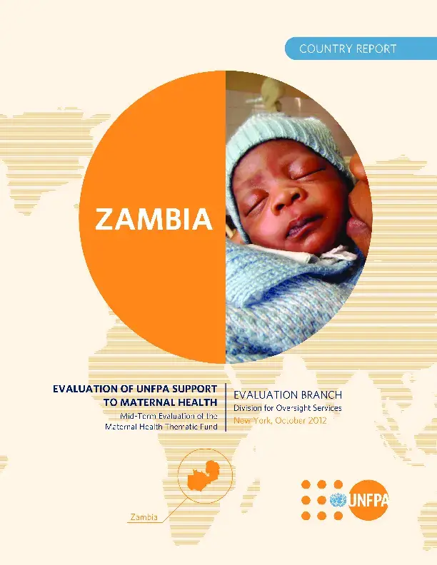 UNFPA Support to Maternal Health. Zambia Country Case Study
