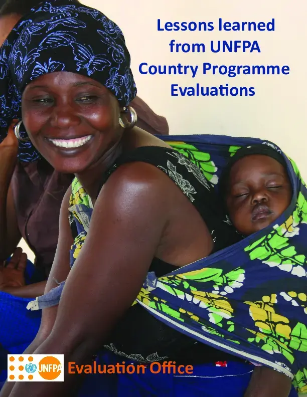 Lessons learned from UNFPA Country Programme Evaluations