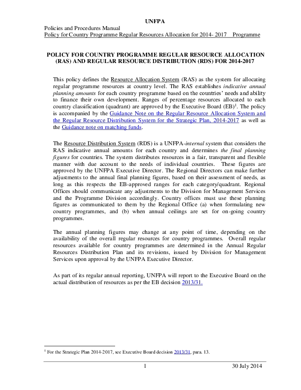 Resource image showing policy cover page