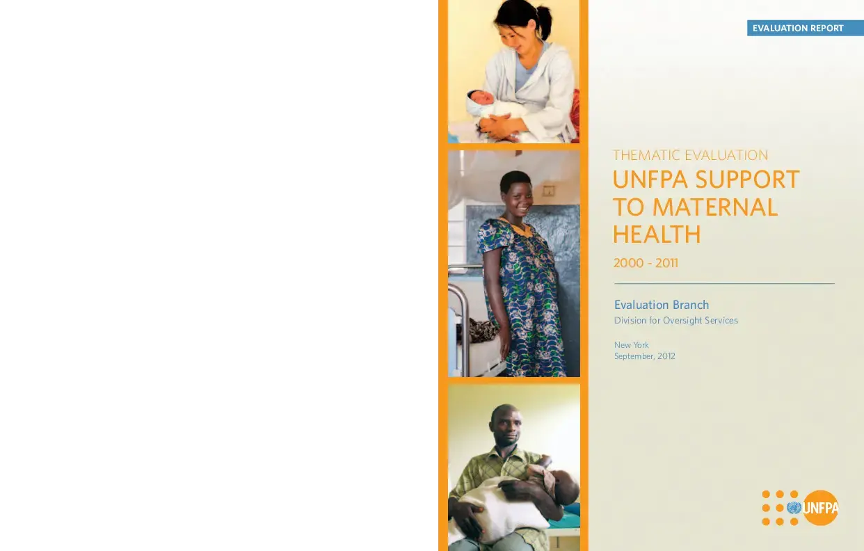 UNFPA Support to Maternal Health (2000-2011)
